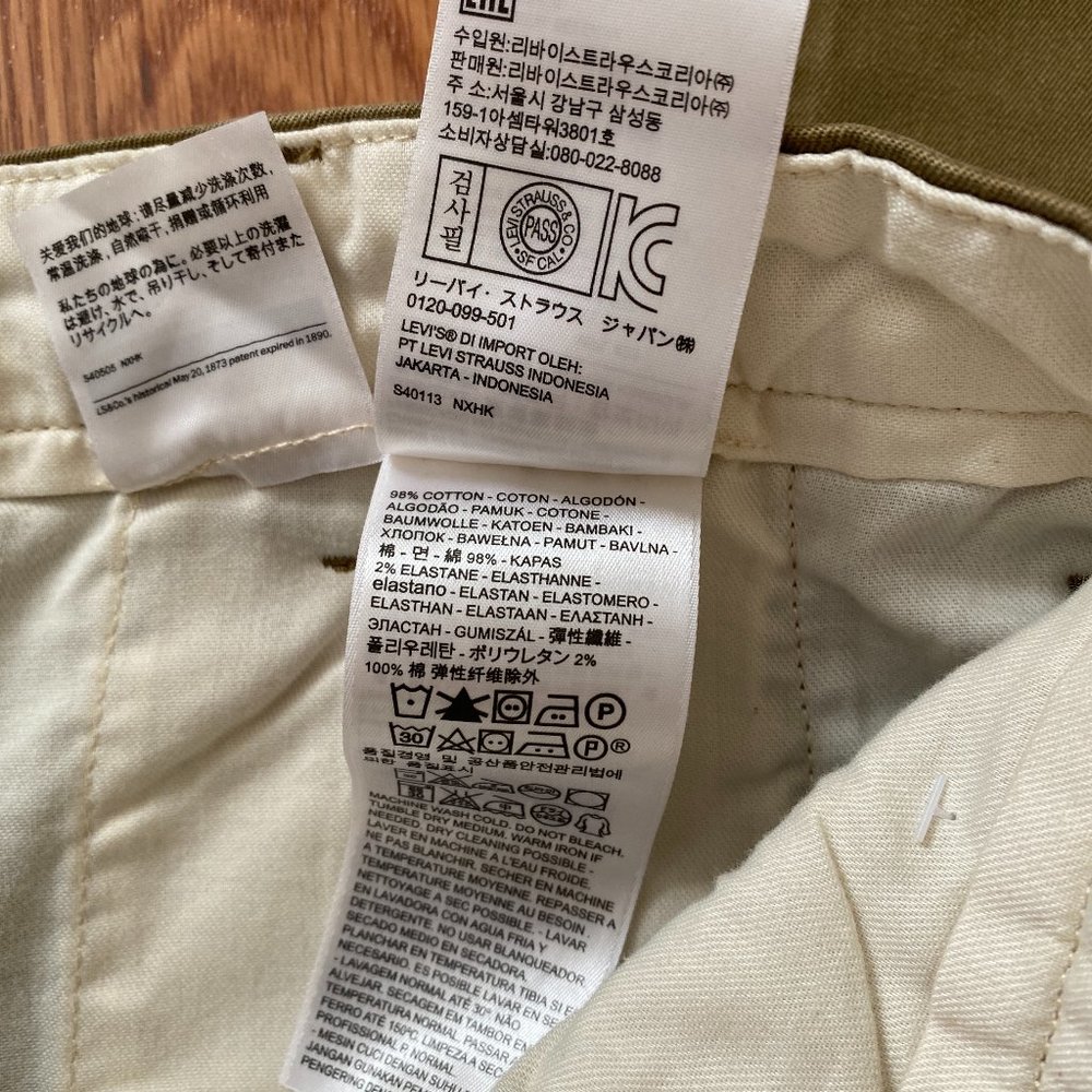 LEVI’S Levis Mens 511 Slim Fit Welt Chino Pants M - Picture 7 of 7